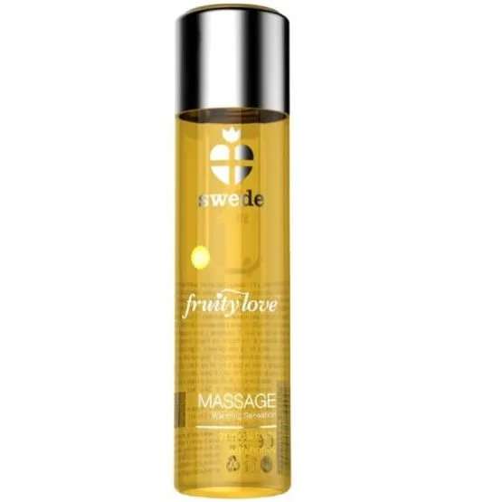 Swede - Fruity Love Warming Effect Sensual Massage Oil, Tropical Fruit & Honey Fragrance, 60 ml