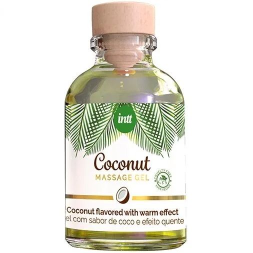 INTT Vegan Coconut Flavoured Warming Massage Gel – Kissable Intimate Stimulation Gel