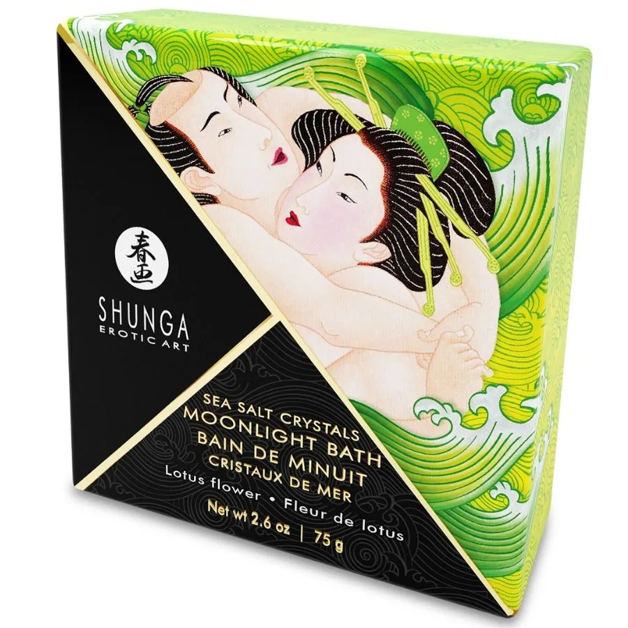 Shunga - Lotus Blossom Doftande Badsalter 75 g | Afrodisiakiska Mineralkristaller för Par