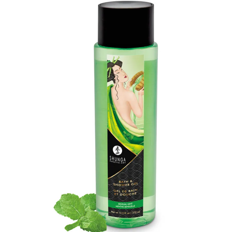 Shunga Sensual Mint Bad & Duschgel 370 ml – Kyssbart, hudmjukande formula