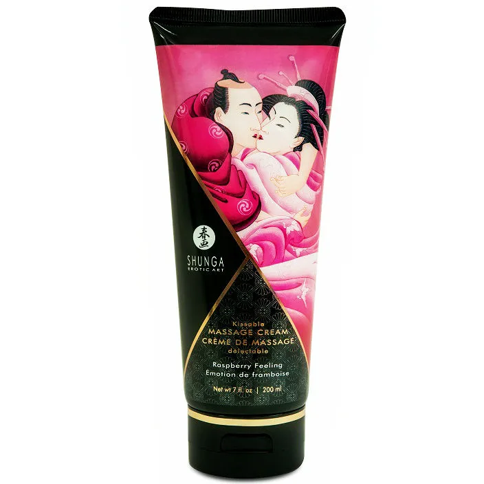 Shunga Raspberry Sensuell Massagekräm – 200 ml