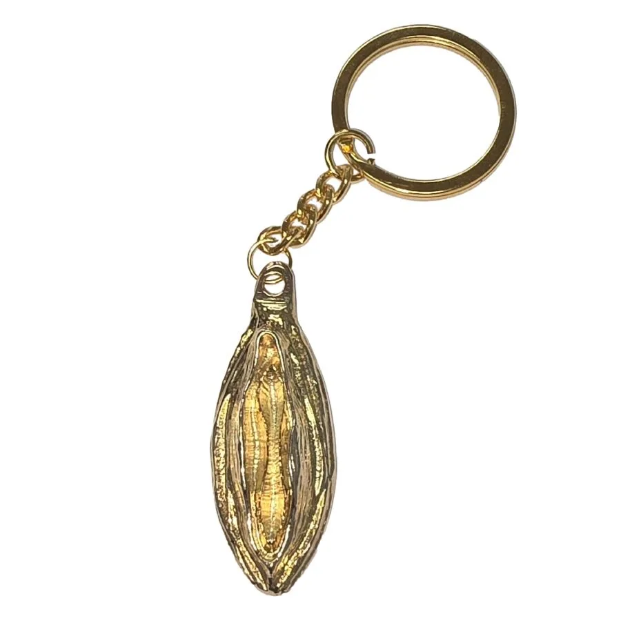 Diablo Picante – Gold Lips Metal Keychain Novelty Accessory