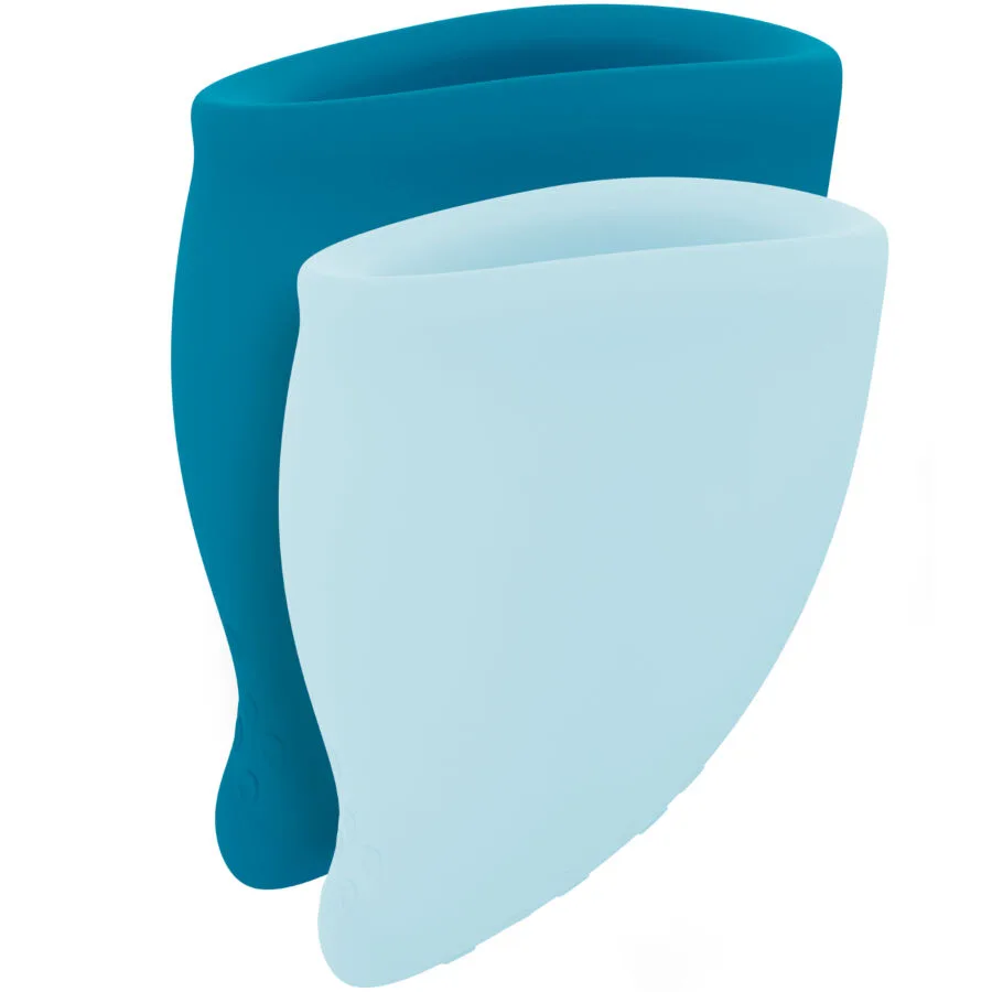 Fun Factory - FUN CUP Menstruationskopps Explore Kit | Turkos | Storlek A & B