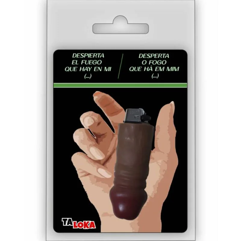 Taloka - Novelty Rechargeable Lighter in Anatomical Penis Shape - Brown Skin Tone