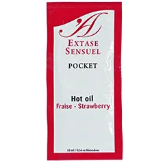 Extase Sensual - Strawberry Stimulating Massage Oil with Heat Effect & Pheromones 10 ml