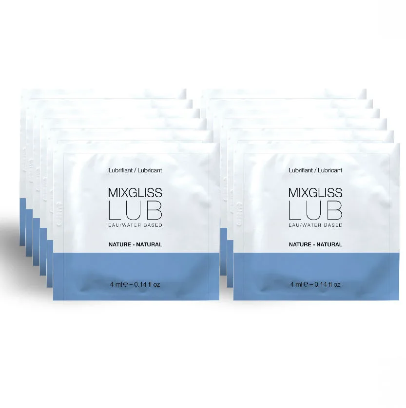 Mixgliss Natural Vattenbaserat Glidmedel – 12 Enkeldoser à 4 ml