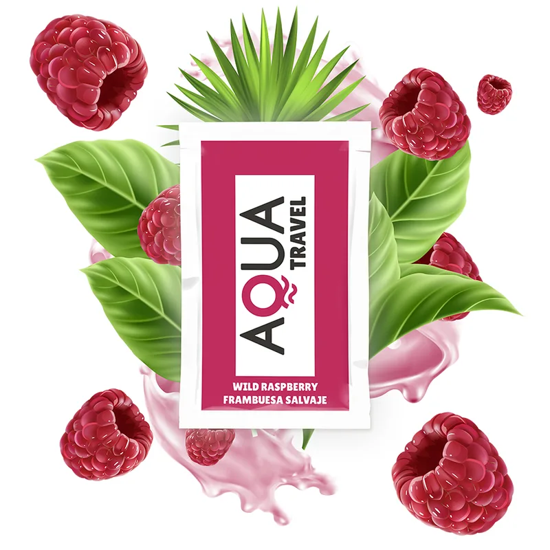 Aqua Travel - Vattenbaserat Glidmedel med Vild Hallon-smak 6 ml
