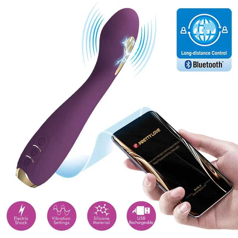 Pretty Love Hector App-Styrd Elektrostimulerings Vibrator – Lila