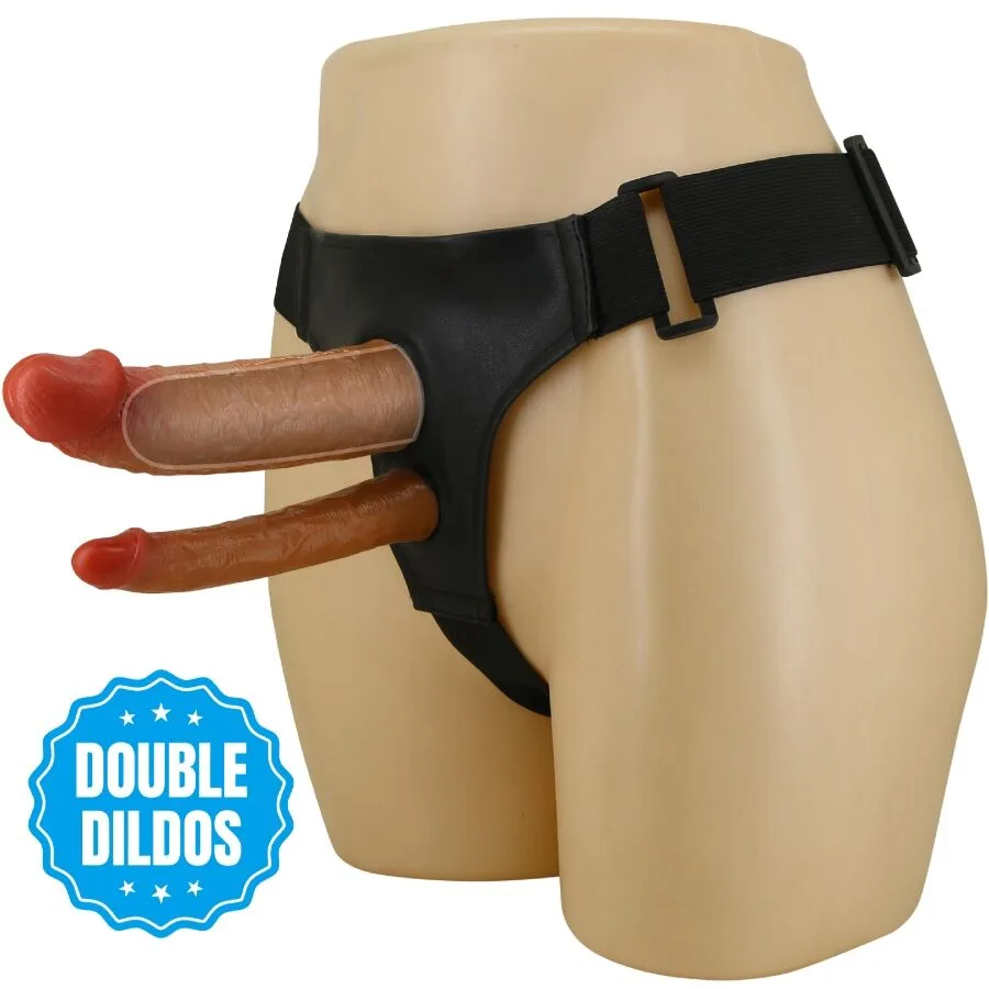 Pretty Love Keaven Harness Briefs – Universell bärbar dubbeldildo med bekvämt elastiskt sele