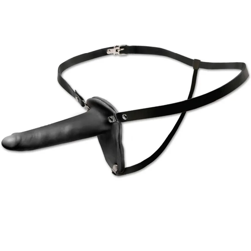Fetish Fantasy Series - Sele & Dildo-Set i Läder för Strap-On