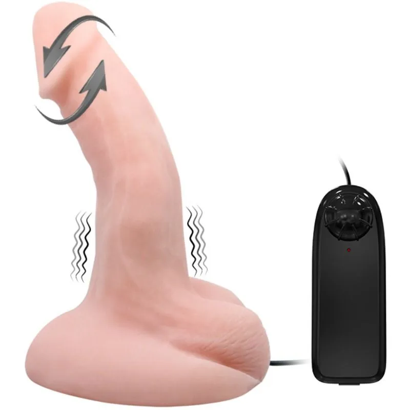 Baile Arbitrariness Realistic Dildo with Vibration and Rotation Function