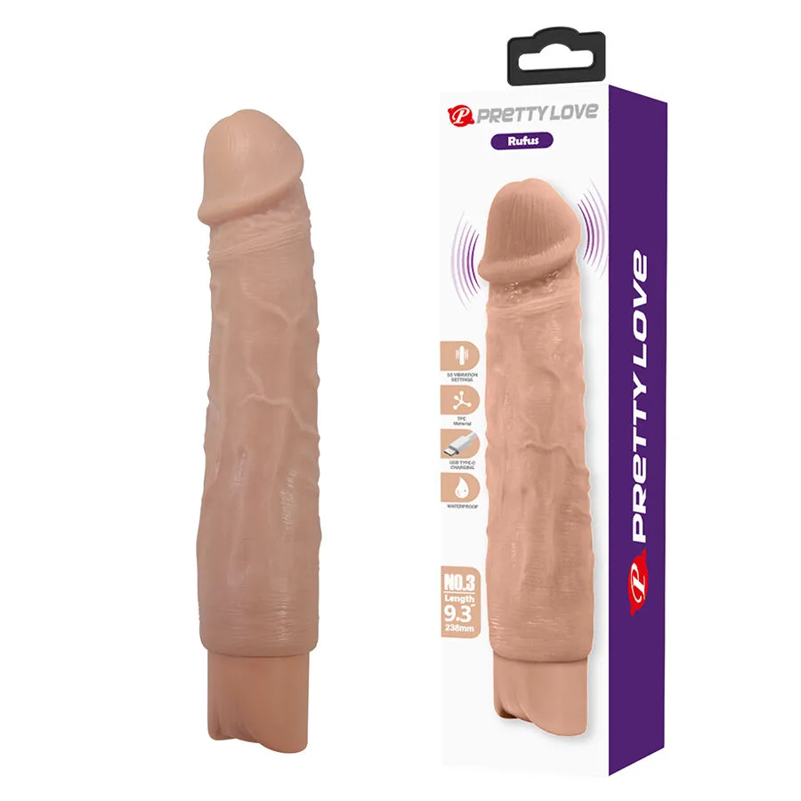 Pretty Love Rufus Flexible Realistic Vibrating Dildo