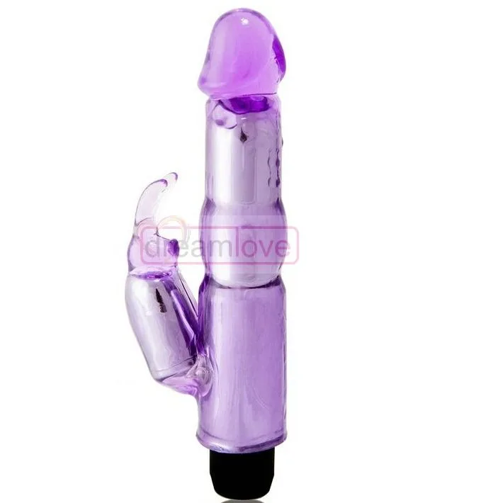 Baile - Rabbit Fantasy Dubbelmotors Klitoris- och Vaginalvibrator i Lila