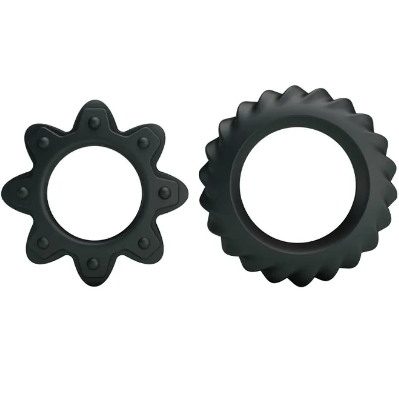 Baile - Flowering Silicone Penile Ring Set of 2