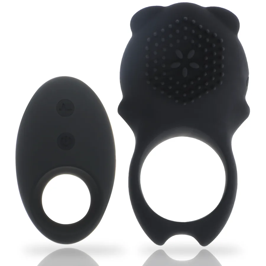 Mia - Colosseo Vibrating Penis Ring with Remote Control - Black
