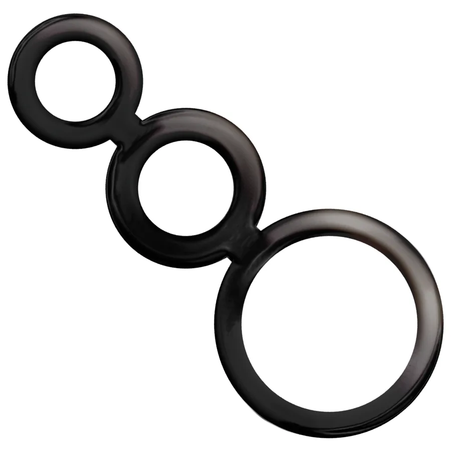 Addicted Toys - Penisringar Set om 3 - Smoked