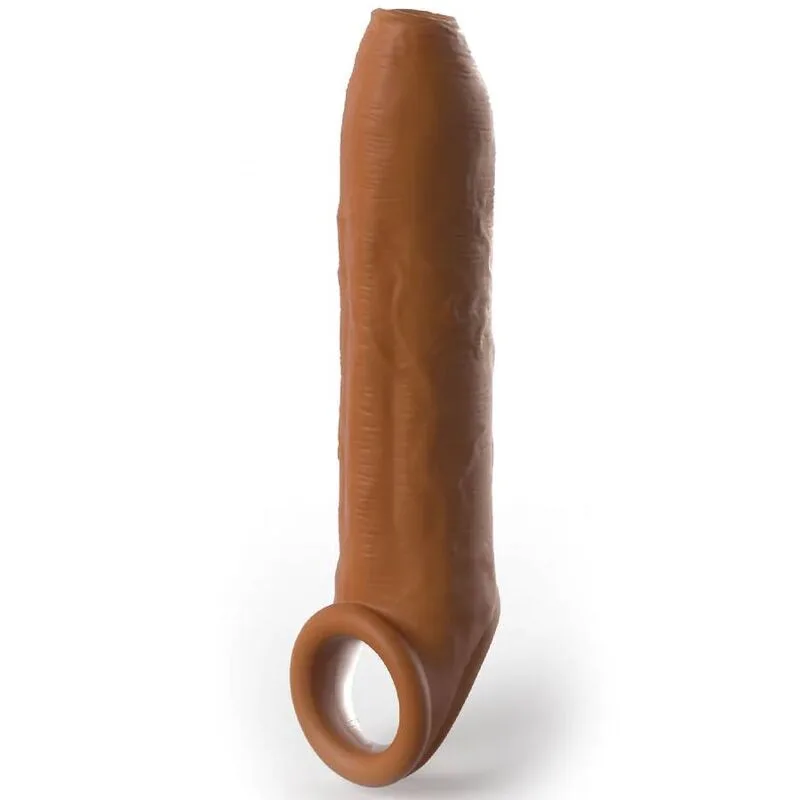 Pipedream Fantasy X-Tensions Elite Uncut Penishylsa med Bollrem 17,78 cm – Karamell