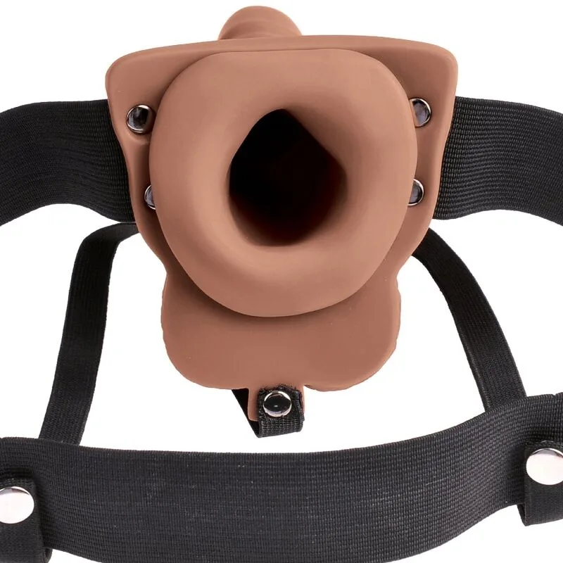 Fetish Fantasy Series - Adjustable Harness Realistic Penis Attachment with Rechargeable Vibrating Testicles 15 CM