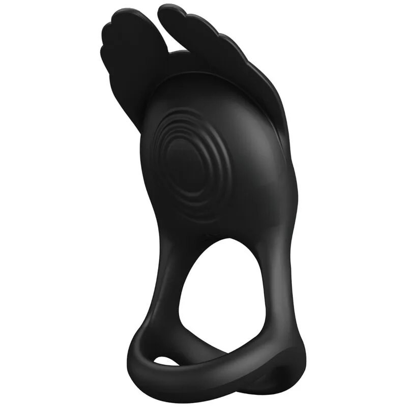 Pretty Love Silas Vibrating Penis Ring – 7 Vibration Modes | Black Silicone