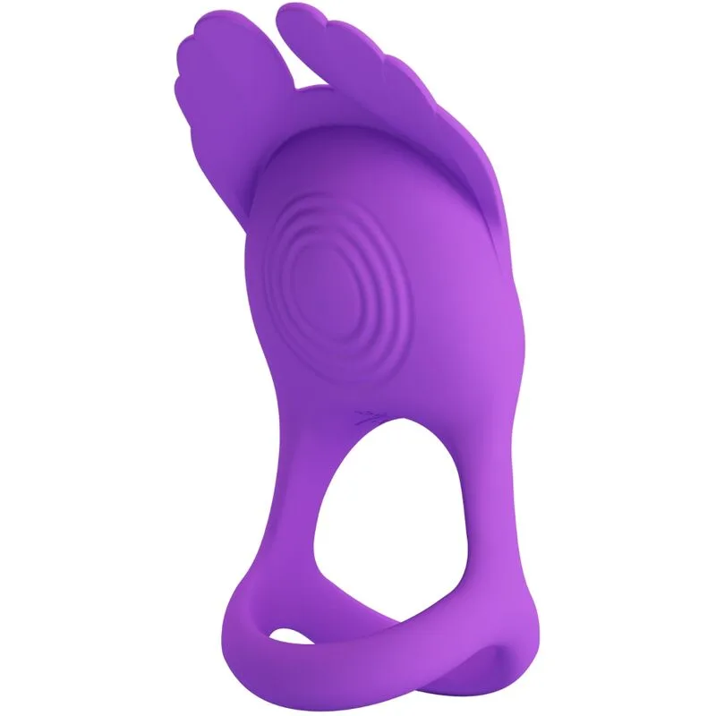 Pretty Love Silas Vibrating Penis Ring – 7 Vibration Modes – Purple Silicone