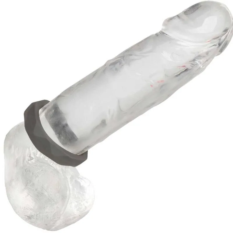 CalExotics Alpha Prolong Prismatic Penile Ring - Grey