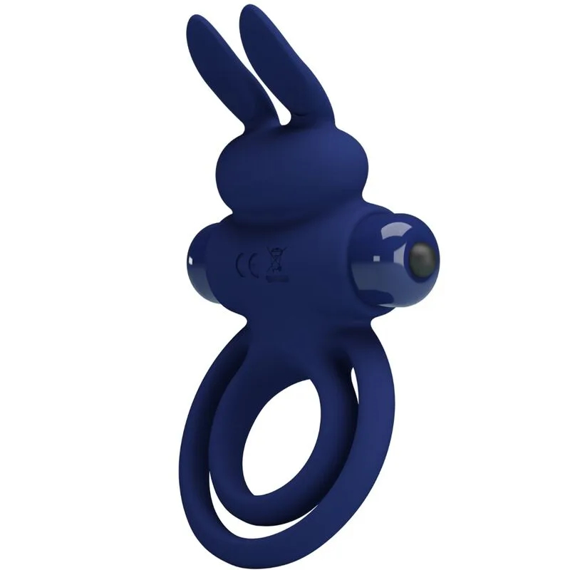 Pretty Love - Darey Double Vibrating Rabbit Penis Ring – Blue