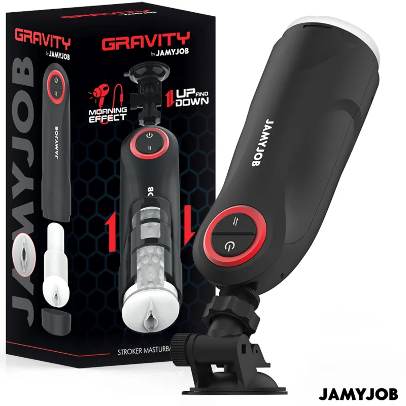 Jamyjob Gravity Automatic Stroker for Men – 5 Thrusting Modes with Immersive Sound Effects
