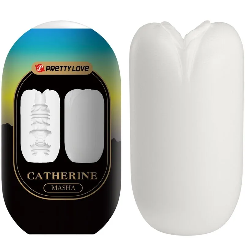 Pretty Love Masha Male Masturbator - Textured Stroker Sleeve in White