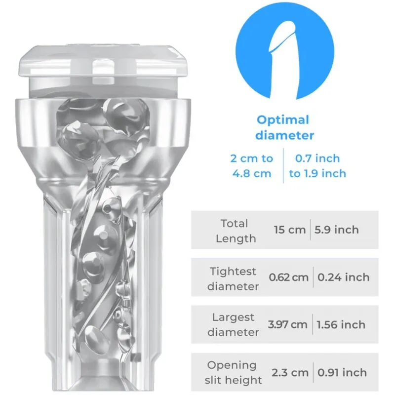 Kiiroo Feel Pocket Stroker Crystal - Transparent Compact Male Masturbator