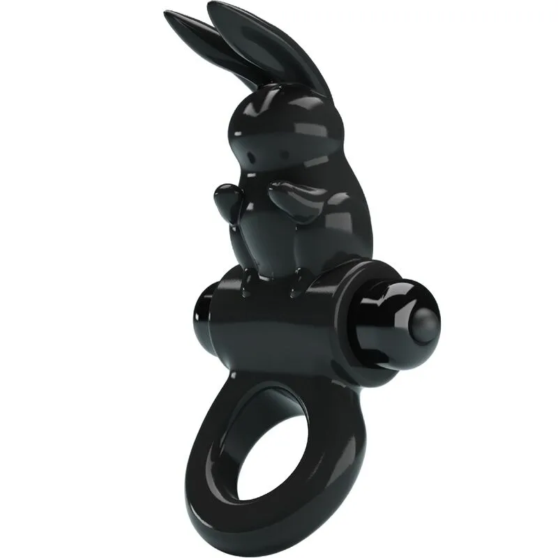 Pretty Love Exciting Rabbit Vibrerande Penisring – 10 Vibrationsmodi – Svart