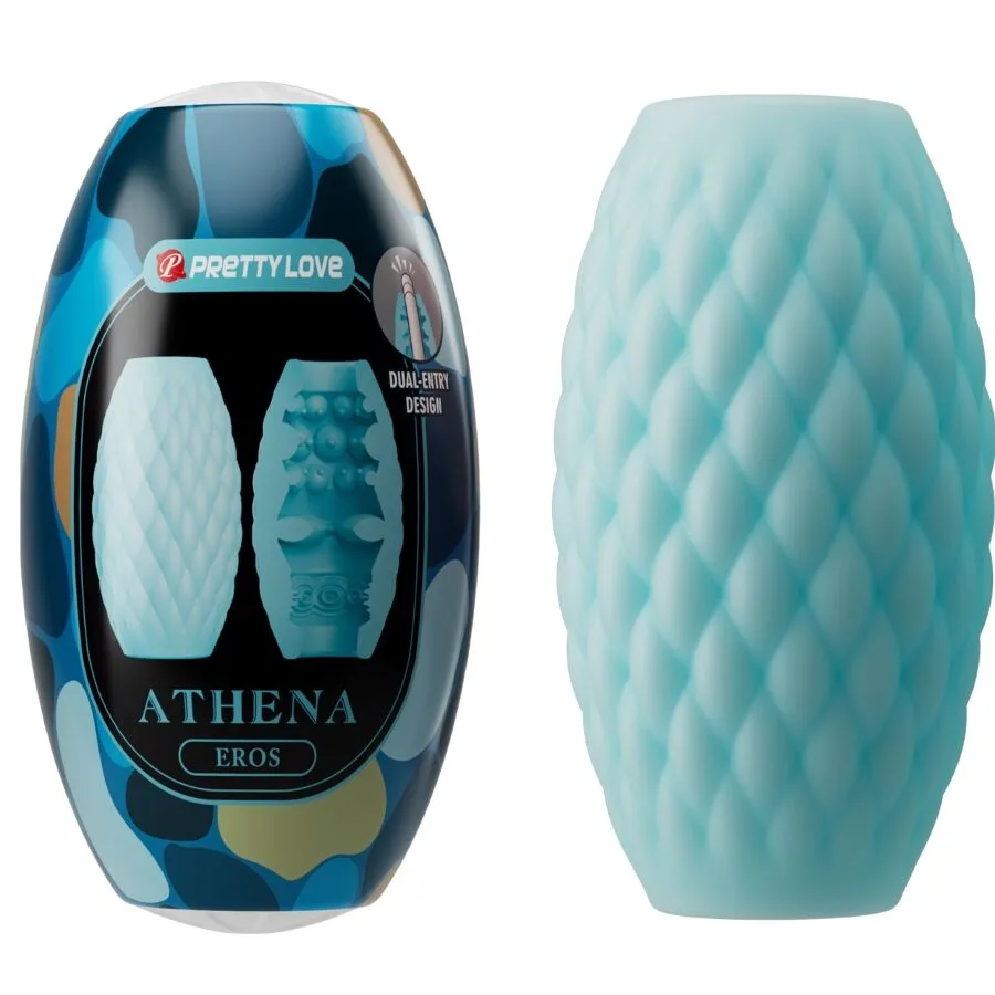 Pretty Love Athena Eros Silicone Male Masturbator – Sky Blue