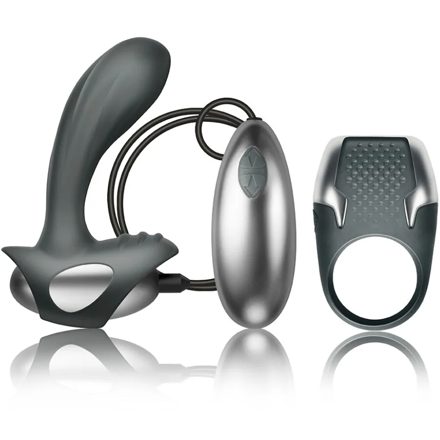 Climaximum - Excite Kit Penisring & Prostatamasager Set med Kabel