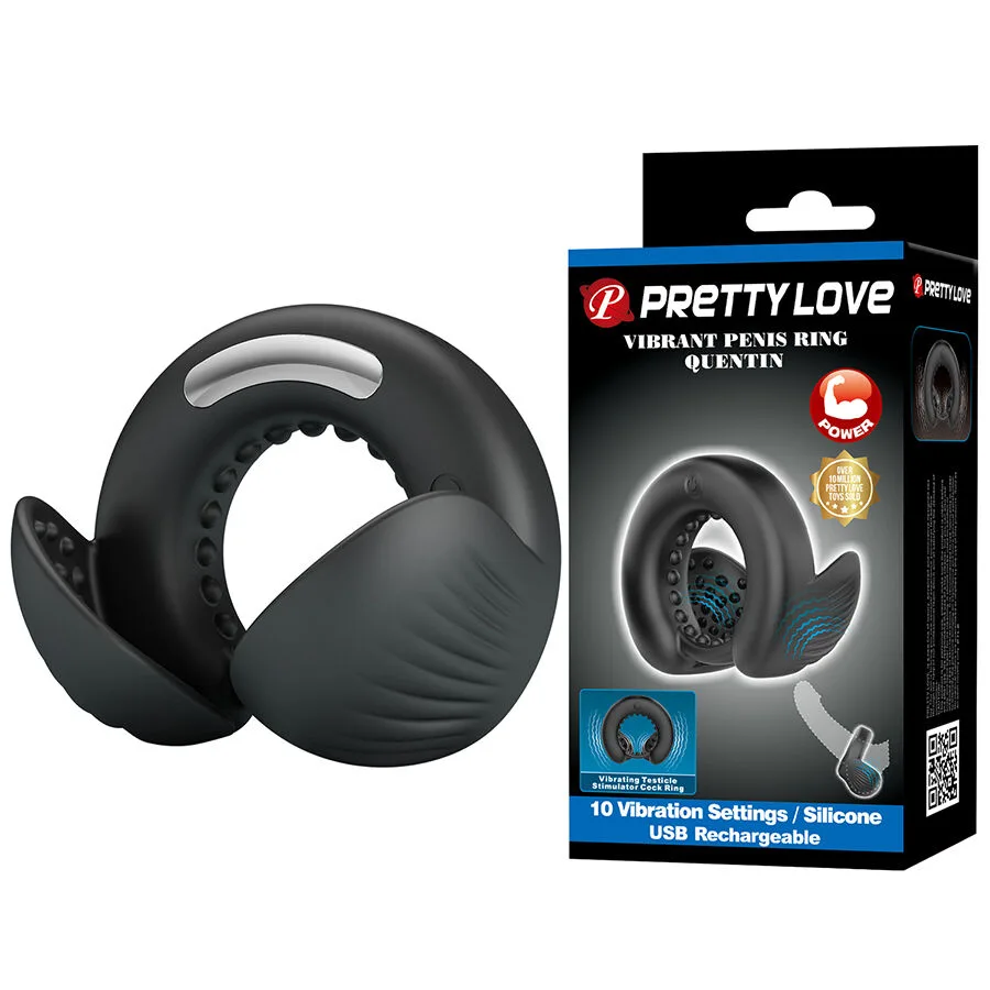 Pretty Love - Quentin Vibrating Penis and Testicular Stimulator Ring