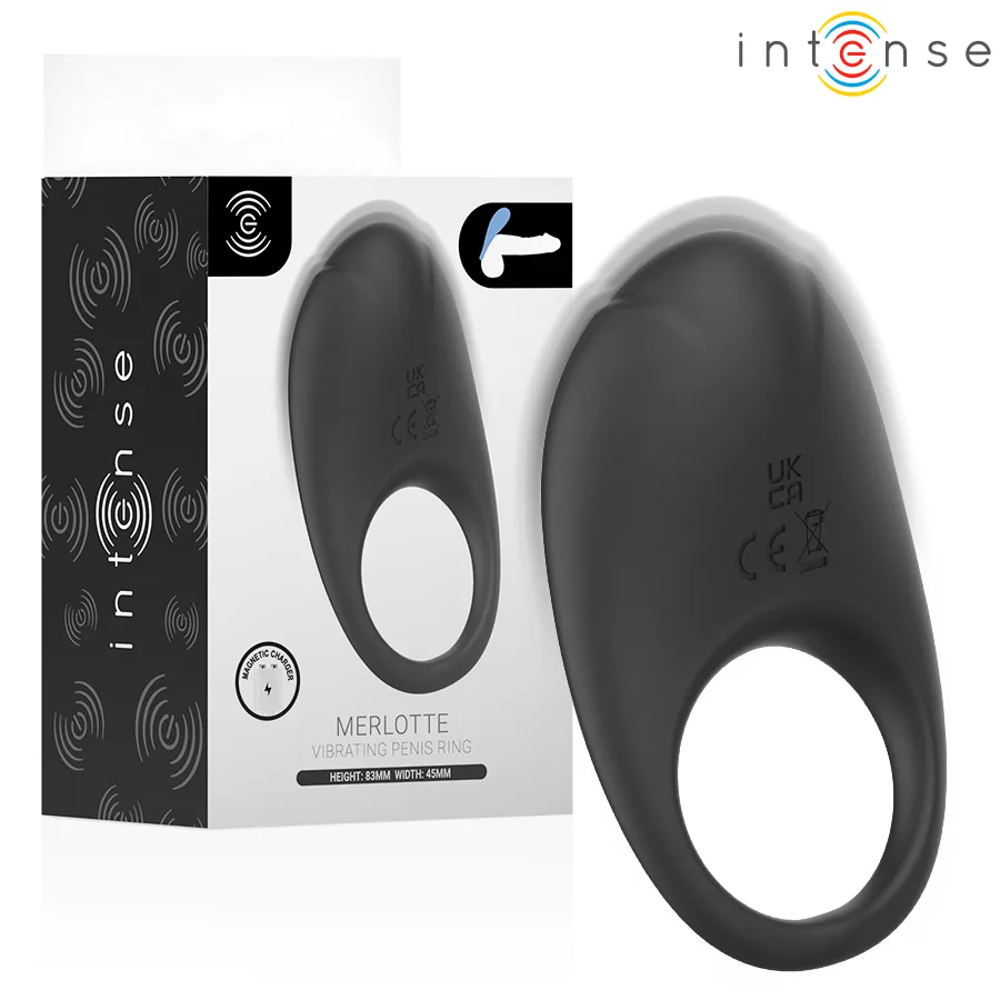 Intense Merlotte Vibrating Penis Ring with Clitoral Stimulator – Black