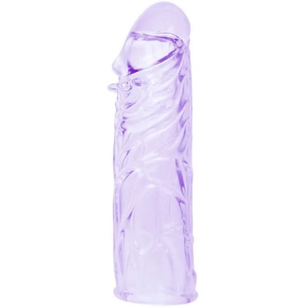 Baile - Lila penisförlängningshylsa i flexibelt silikon, 13 cm