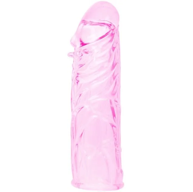 Baile - Rosa Stimulerande Silikon Penisförlängningshylsa 13 cm