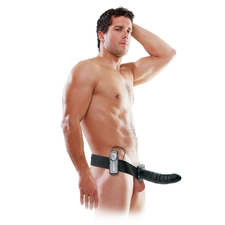 Fetish Fantasy Series - 19 cm Vibrerande Ihålig Strap-On | Svart