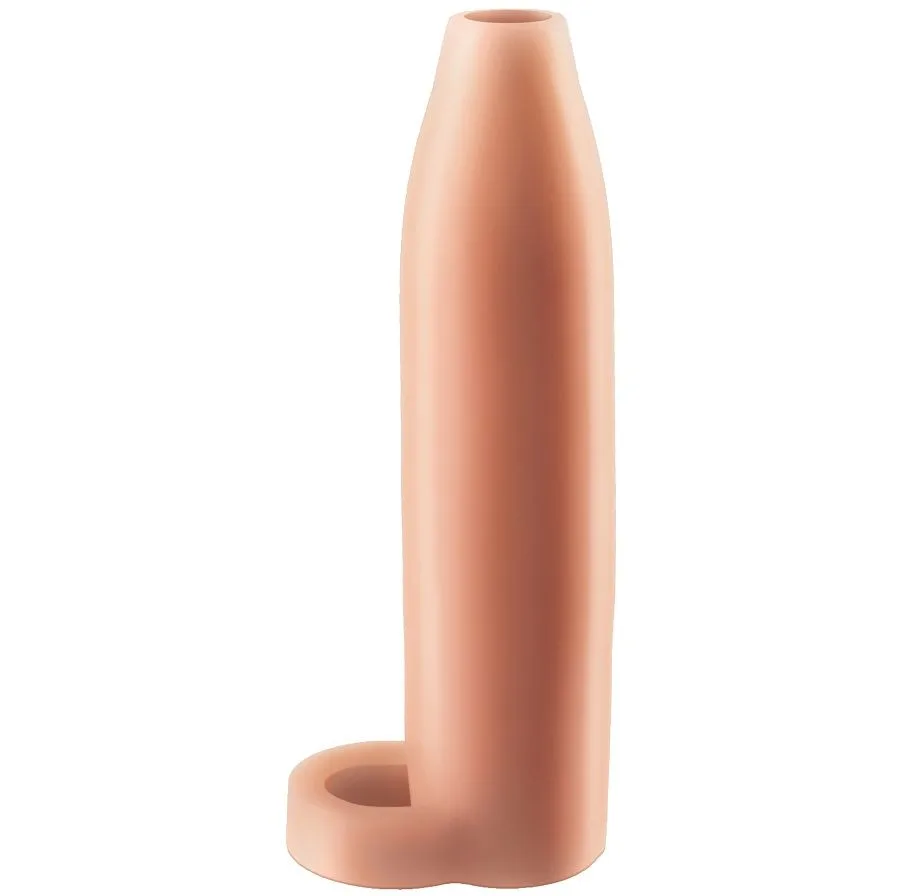 Fantasy X-Tensions Real Feel Penis Enhancer Sleeve with Ball Strap – Medium