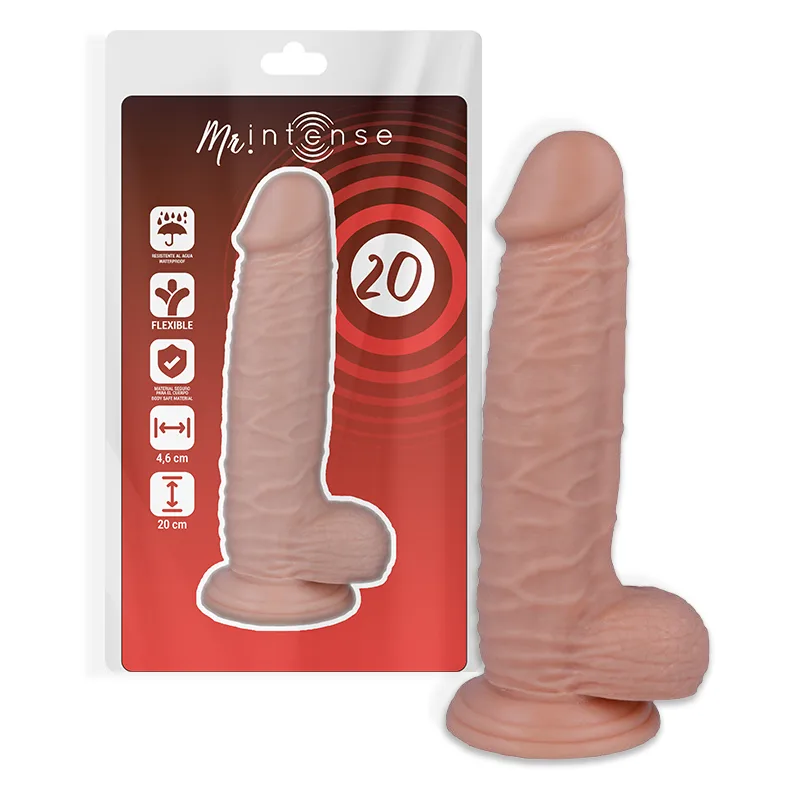 Mr. Intense Realistisk Dildo – 20 cm Längd x 4,6 cm Diameter