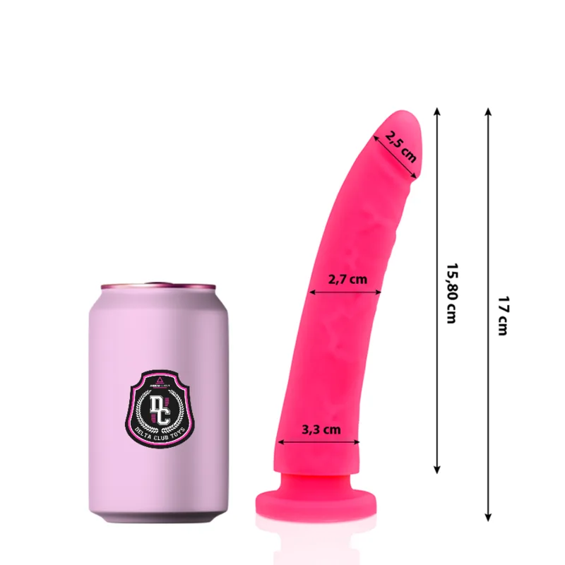 Delta Club - Pink Medical-Grade Silicone Dildo 17 cm x 3 cm Diameter