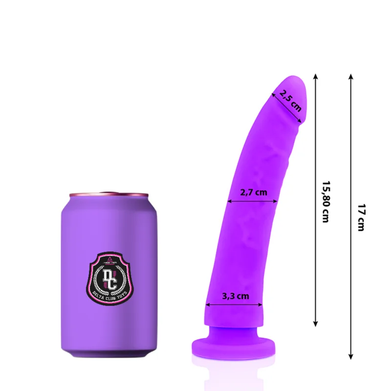 Delta Club Lilac Silicone Dildo – 17 cm x 3 cm Diameter