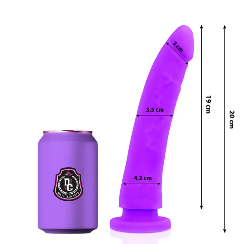 Delta Club Lilac Silicone Dildo – 20 cm Length x 4 cm Diameter