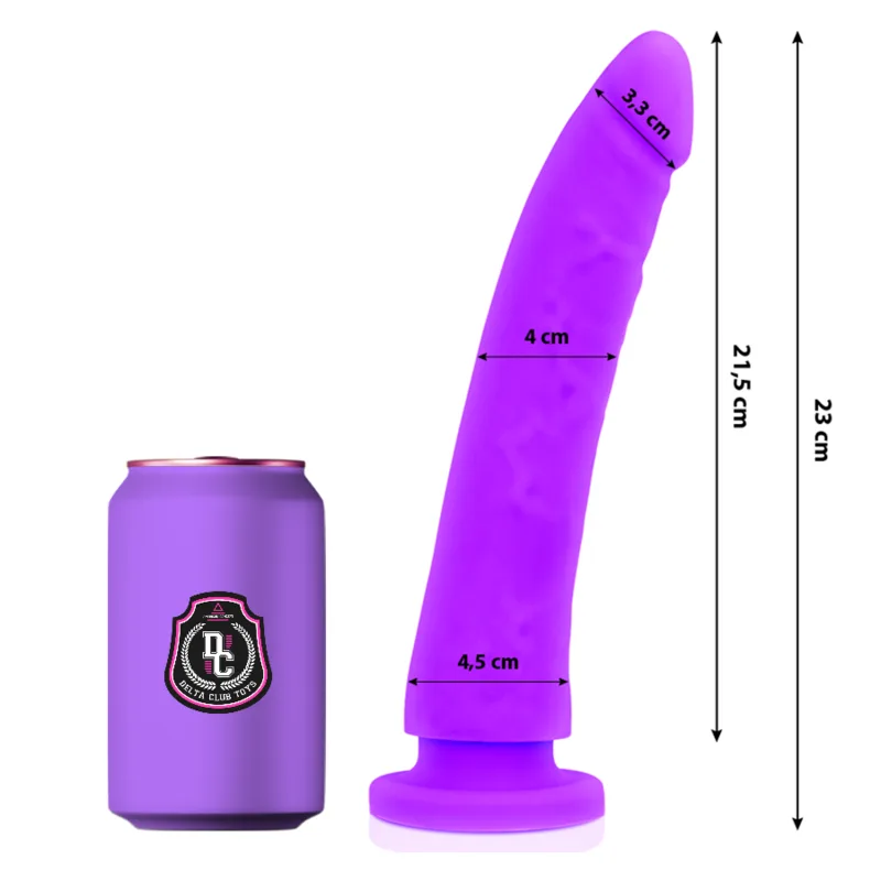 Delta Club Lilac Silicone Dildo – 23 cm Length x 4.5 cm Diameter