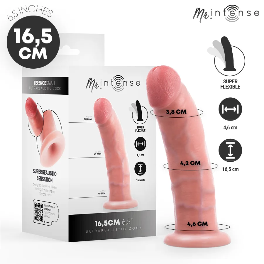 Mr Intense - Terence Small Realistisk Dildo - 16,5 cm Längd / 4,6 cm Diameter