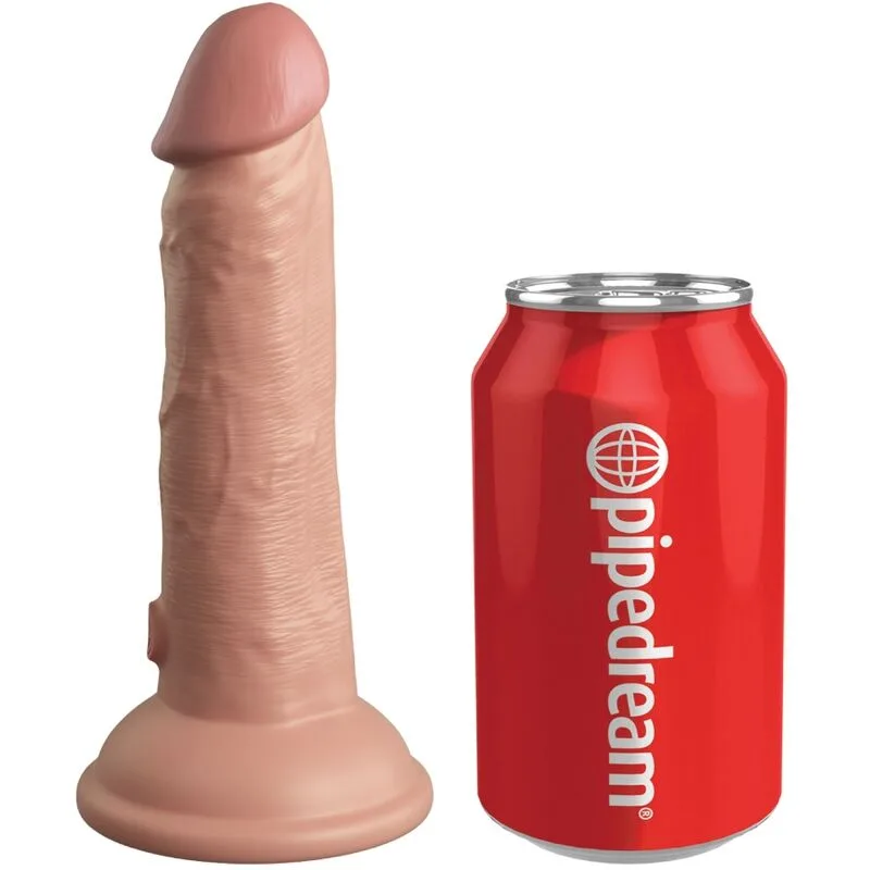 King Cock Elite Dual-Density Vibrating Silicone Realistic Dildo – 15.2 cm Insertable Length