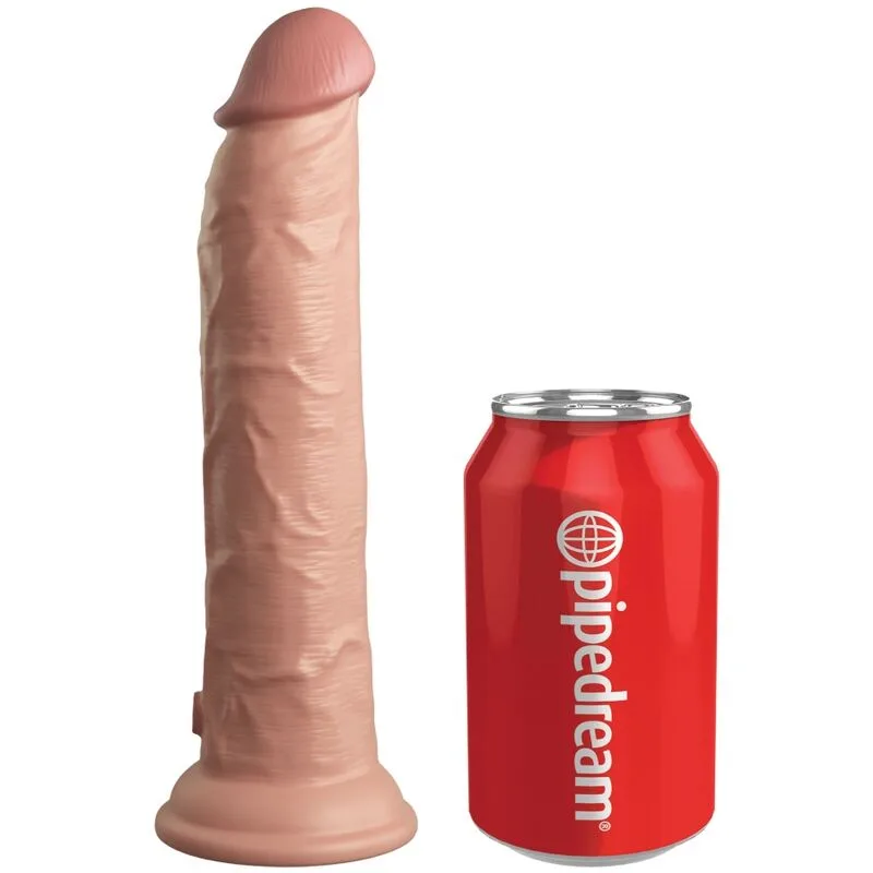 King Cock Elite Realistic Dual-Density Silicone Vibrating Dildo with Remote Control – 23 cm