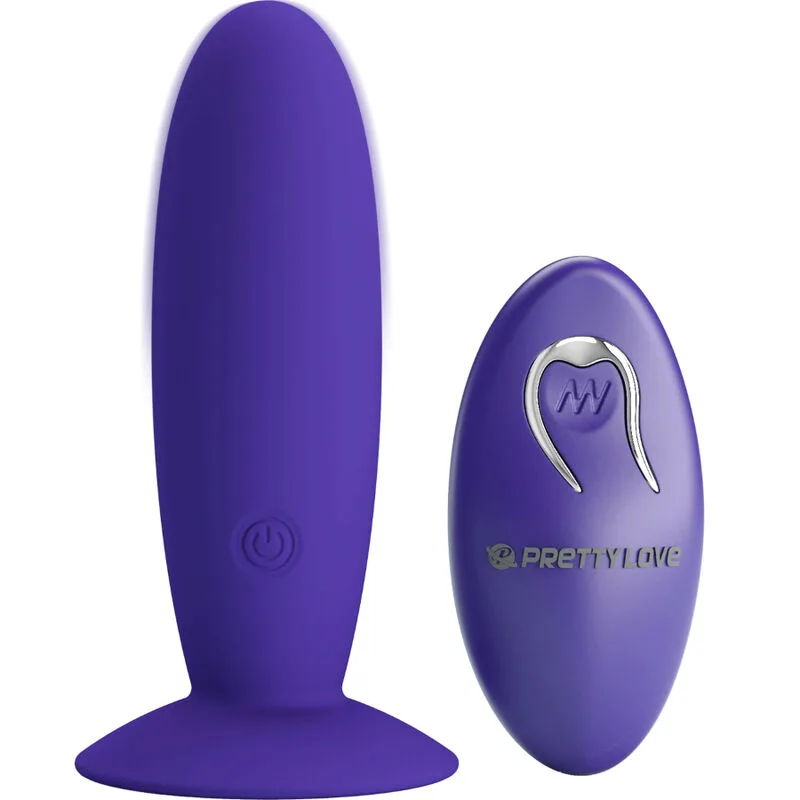 Pretty Love - Rechargeable Remote Control Vibrating Anal Plug, Violet