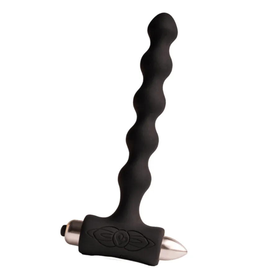 Rocks-Off Petite Sensations Pearls Vibrating Anal Plug - Black