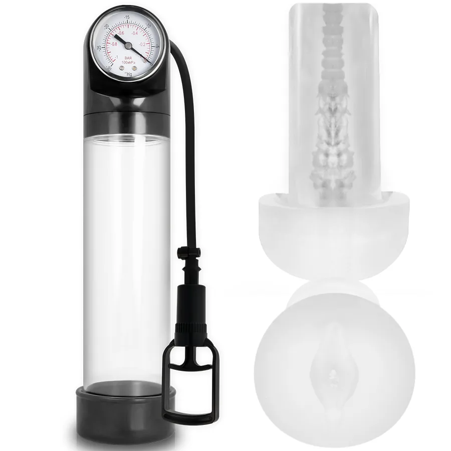 Pump Addicted RX9 Transparent Penispump med Masturberingshylsa