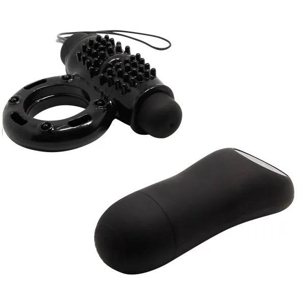 Baile - Vibrating Penis Ring with Remote Control | 20 Vibration Functions | Black